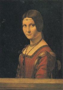 Leonardo  Da Vinci Portrait of a Lady at the Court of Milan (san05) oil painting image